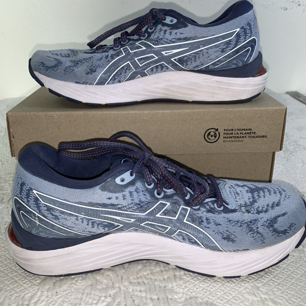 Asics Gel Cumulus 23 Blue Running Shoes Athletic Everyday Trainers USA Women 6.5